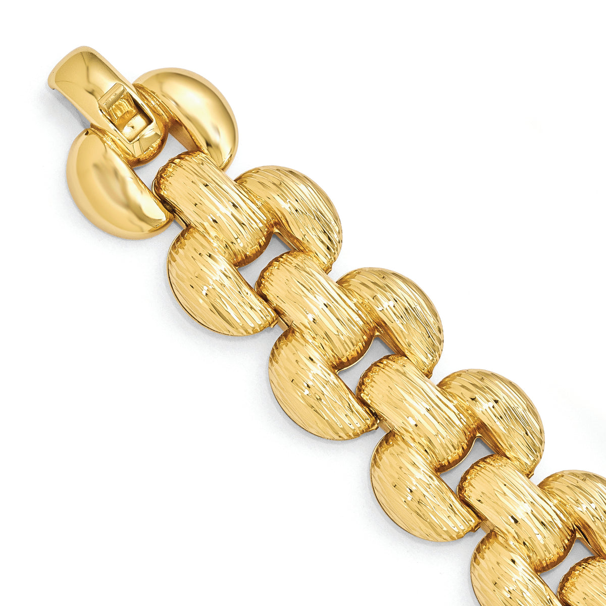 Bronze Diego Massimo Textured Gold-tone Stampato Bracelet