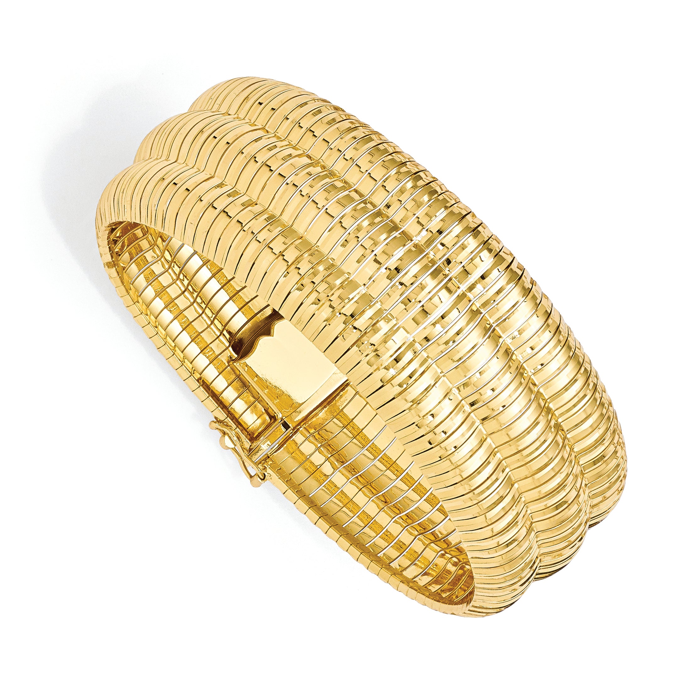 Bronze Diego Massimo Polished Gold-tone Cleopatra Bracelet