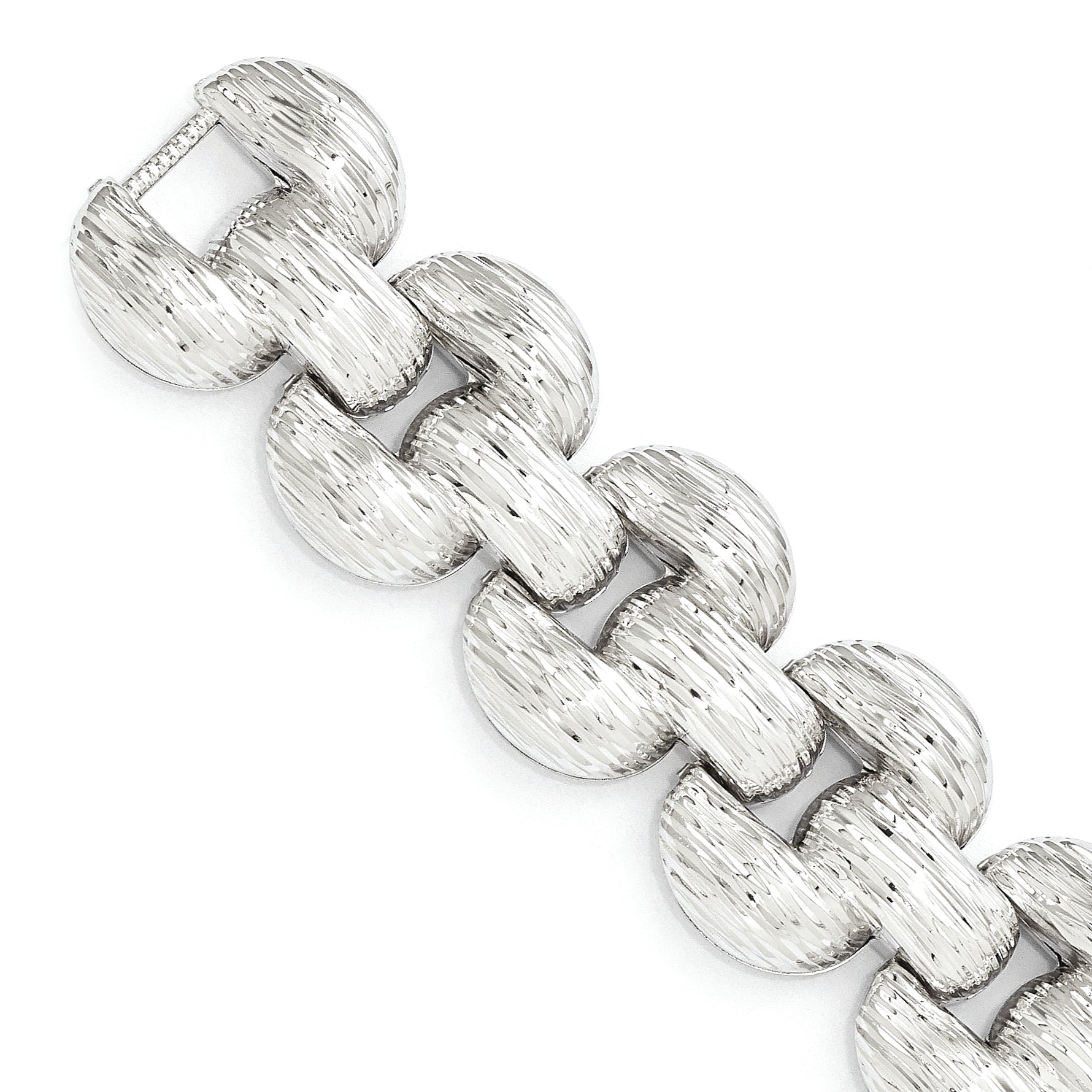 Bronze Diego Massimo Textured Rhodium-plated Stampato Bracelet Main image