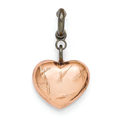 Bronze Diego Massimo Black Rhodium Rose-tone Heart Charm