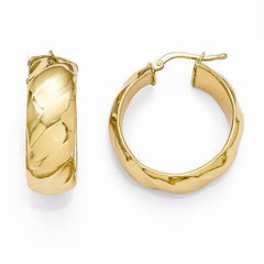 Bronze Diego Massimo Polished Gold-tone Hoop Earrings