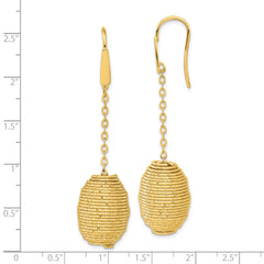 Bronze Diego Massimo Textured Gold-tone Hive-shaped Dangle Earrings