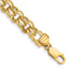 14k 8in 8.5mm Solid Double Link Charm Bracelet
