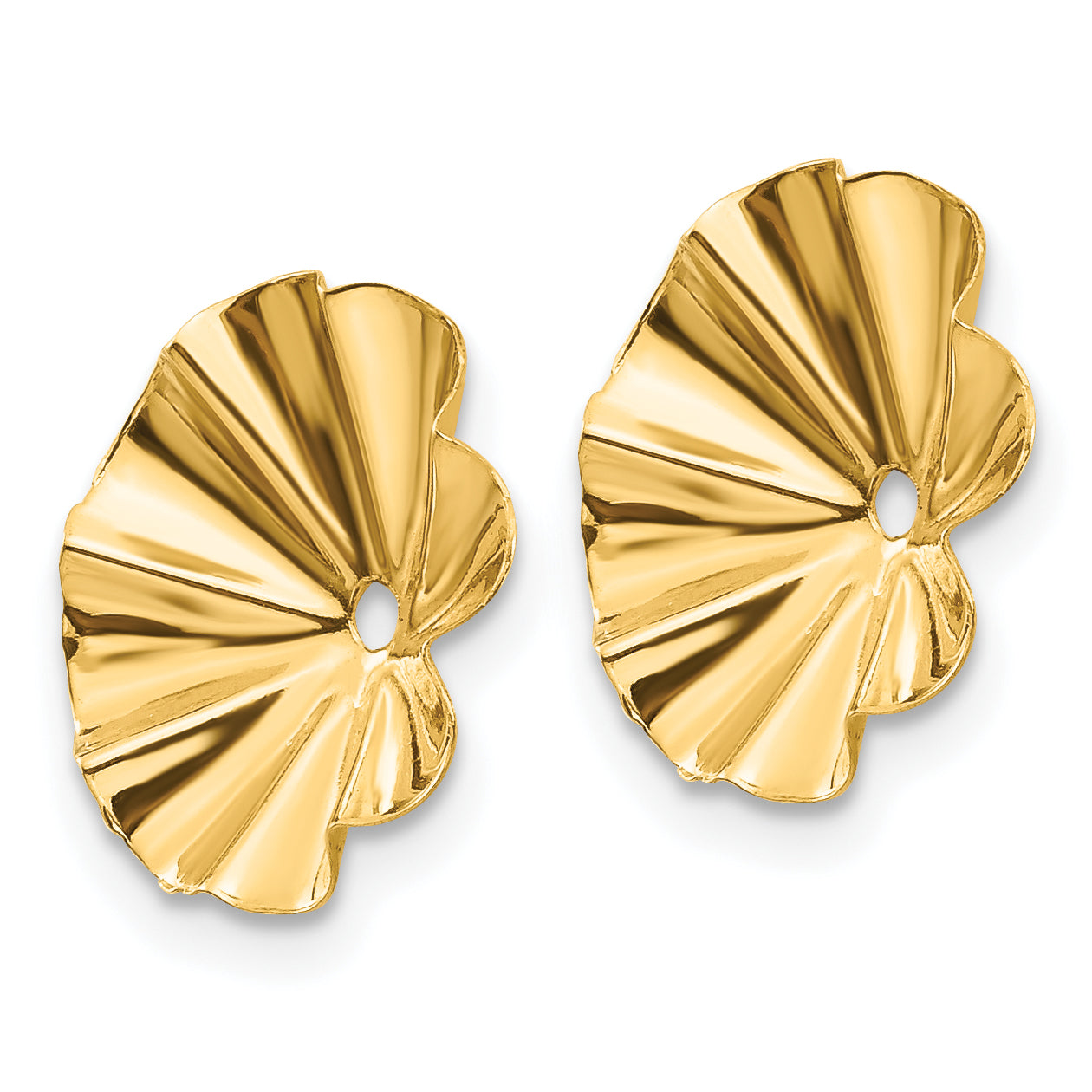 14K Gold Polished Fancy Earring Jackets for Women Solid & Elegant Secondary image
