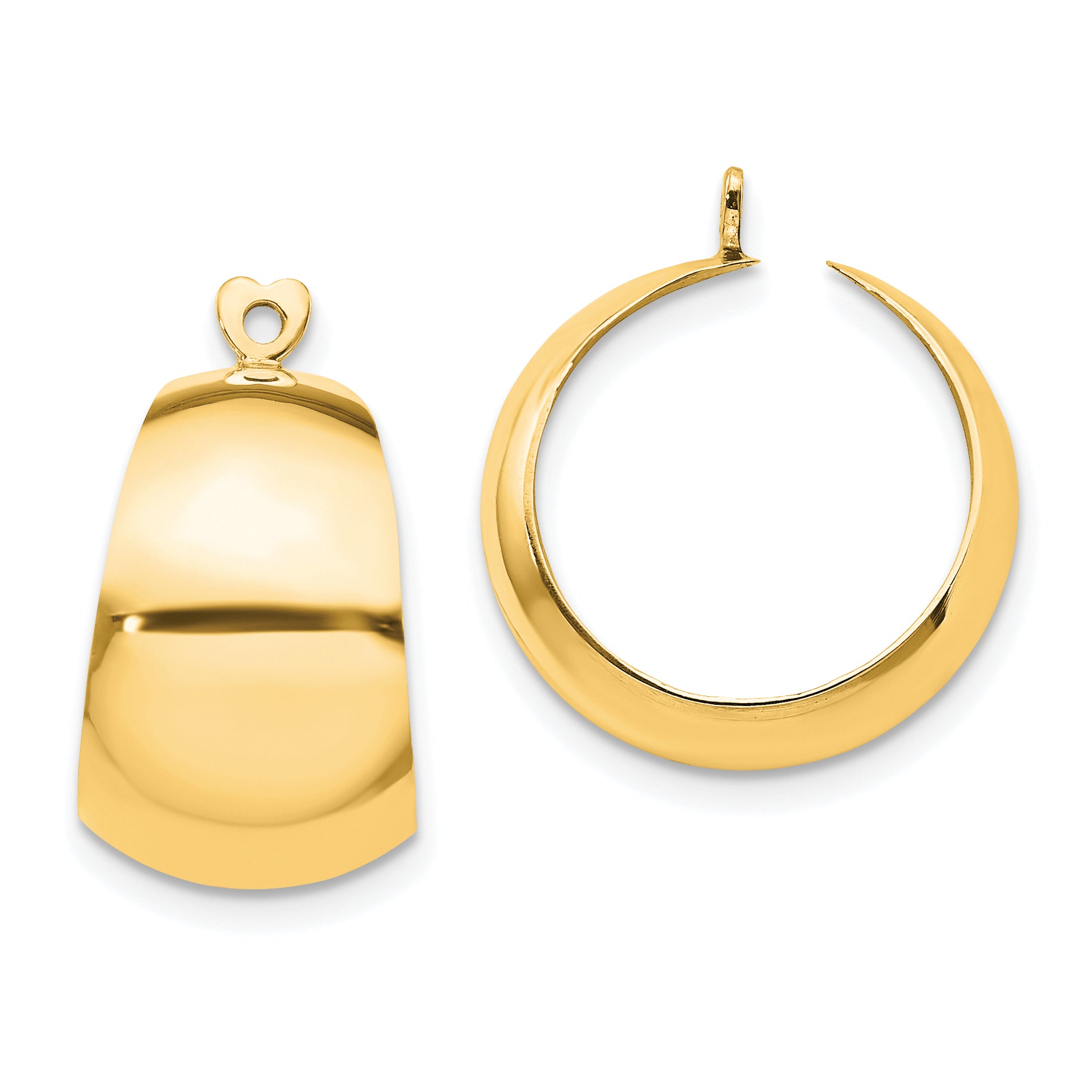 14k Polished Hoop Earring Jackets