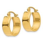 14K Gold Small Hoop Earrings with Polished Finish Elegant Design