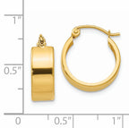 14K Gold Small Hoop Earrings with Polished Finish Elegant Design