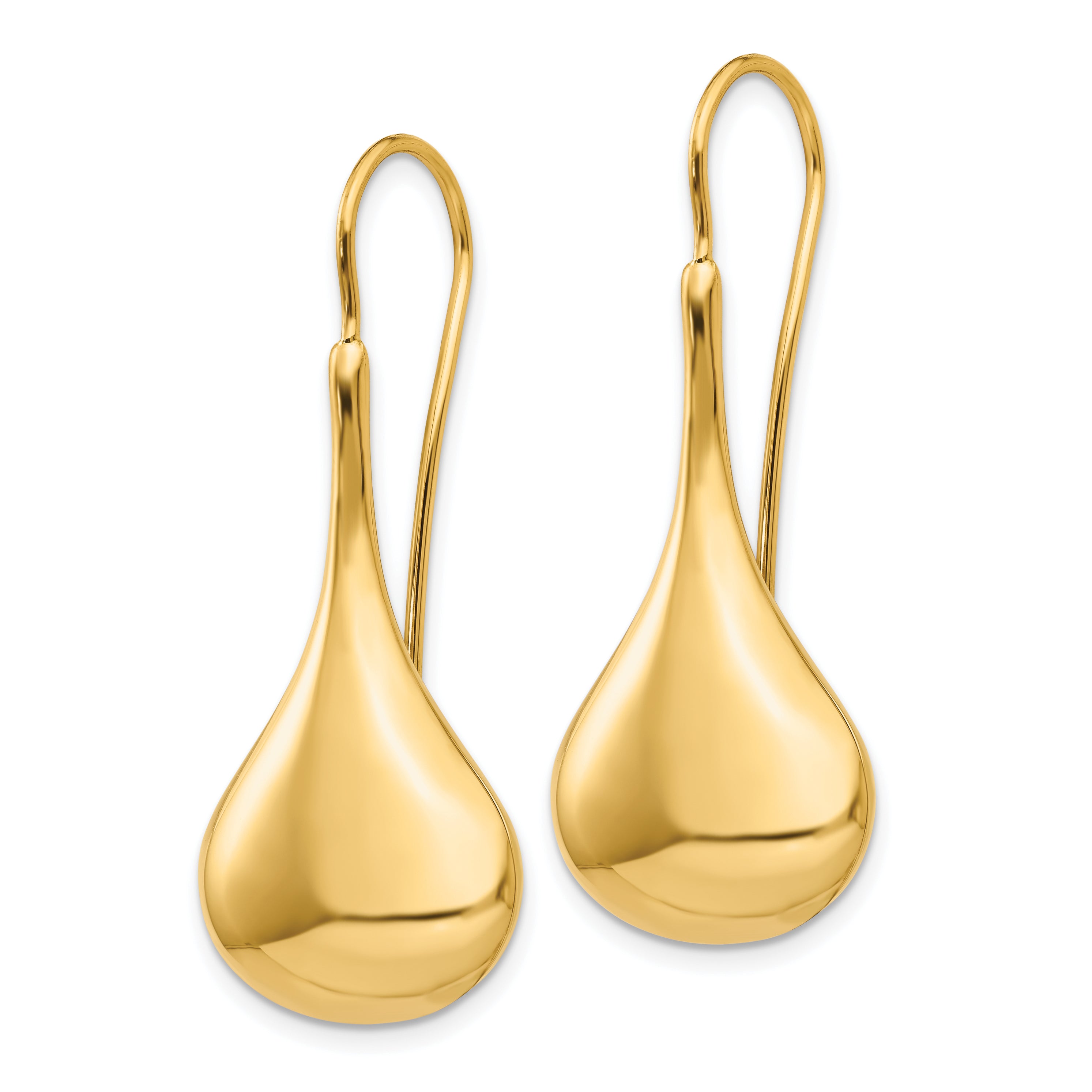 14k Polished Abstract Wire Earrings Secondary image