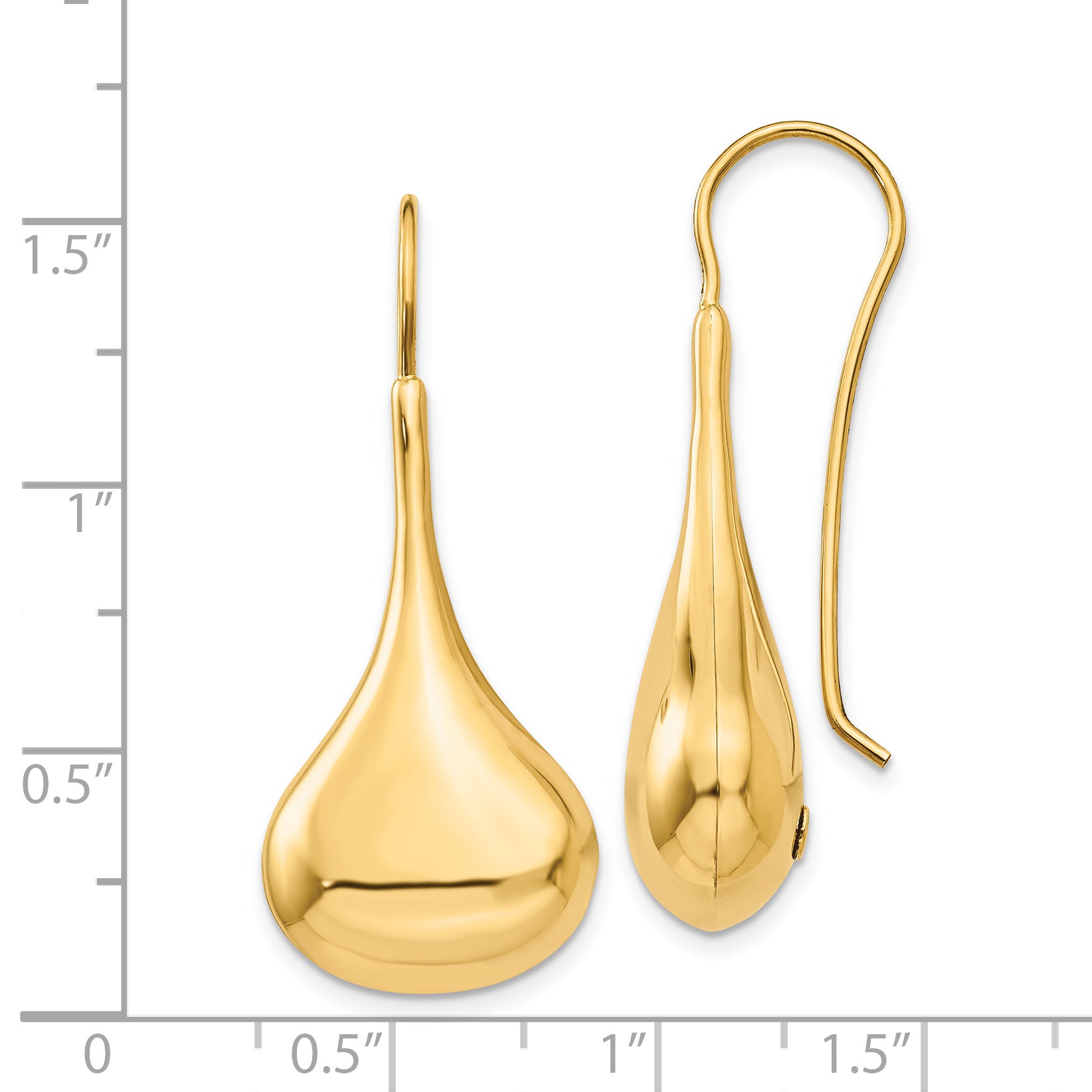 14k Polished Abstract Wire Earrings