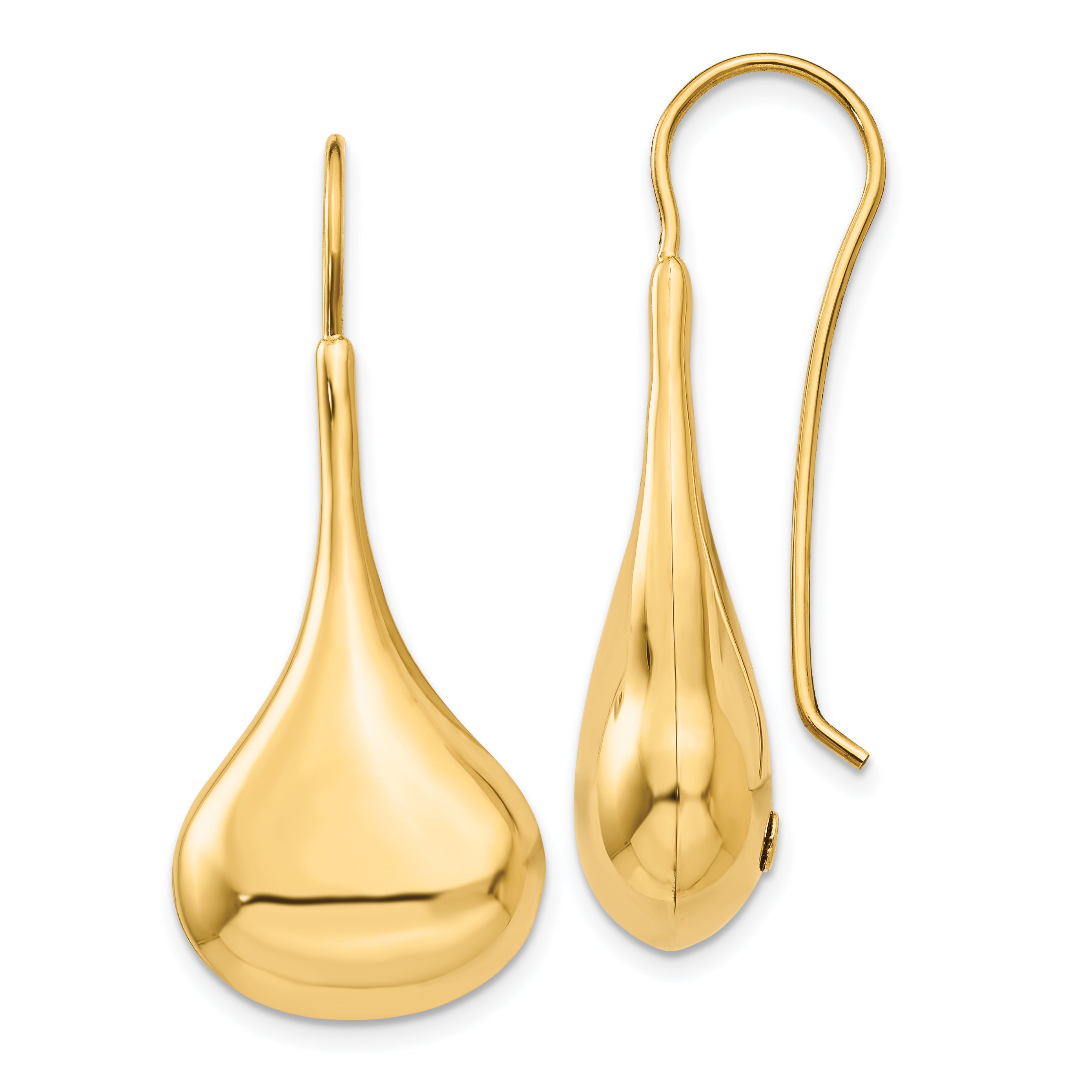 14k Polished Abstract Wire Earrings Main image