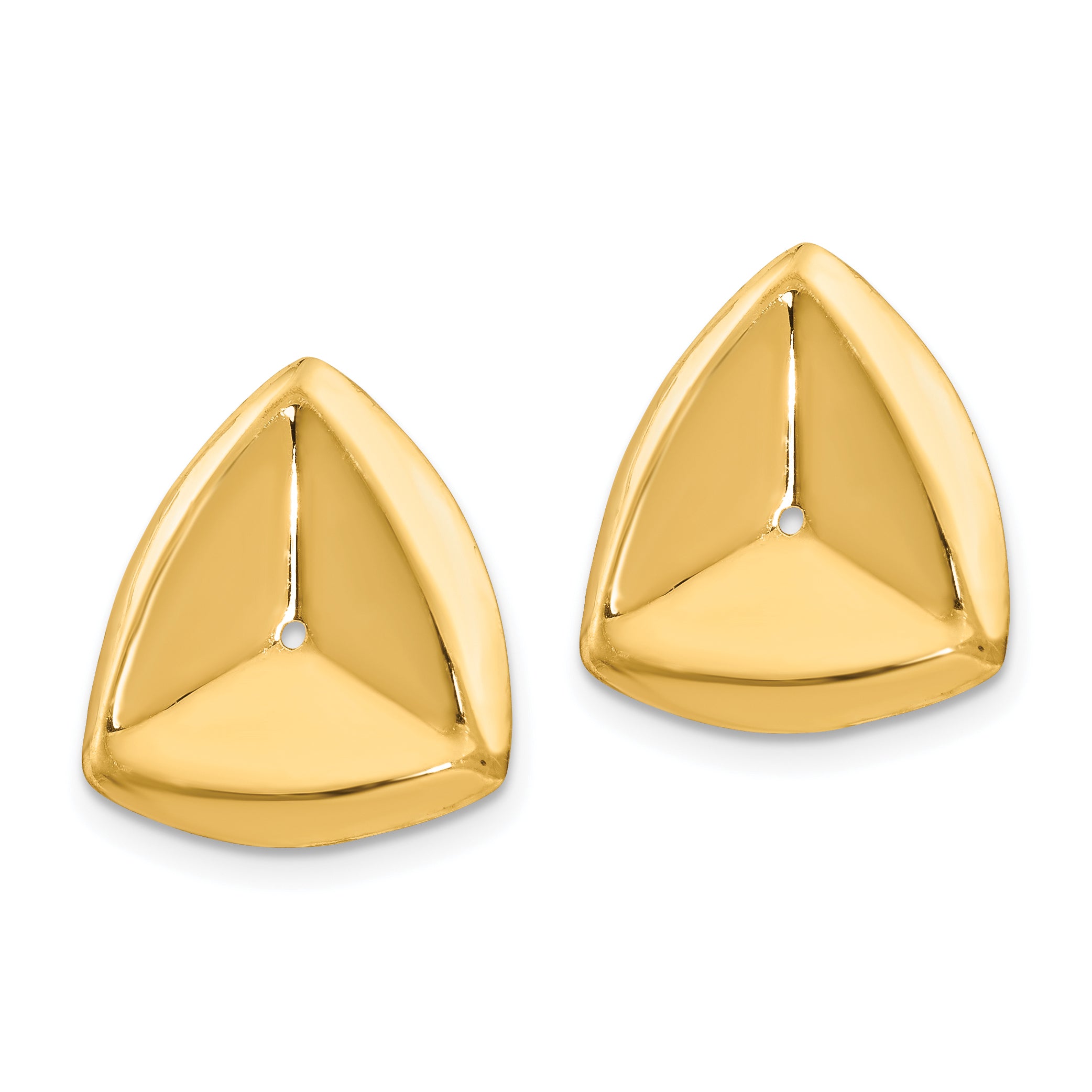 14k Polished Triangle Earring Jackets Secondary image