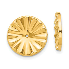 14k Polished Sunburst Earring Jackets