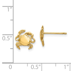 14k Crab Earrings