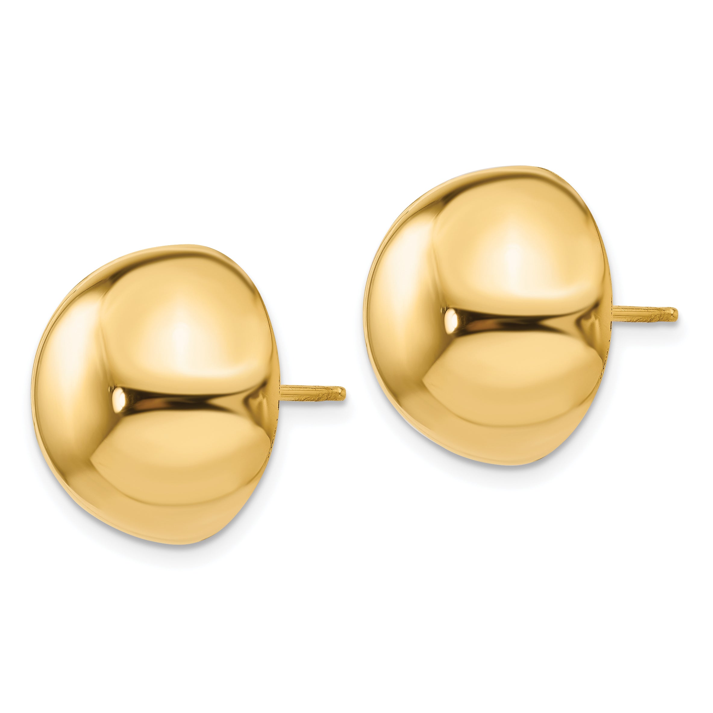 14k Polished 16mm Half Ball Post Earrings Secondary image