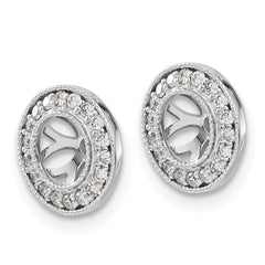 10k White Gold 1/3ct Diamond Earring Jackets