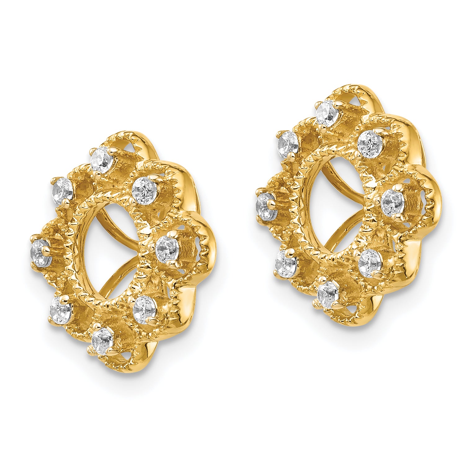 10k Fancy Diamond Earring Jackets