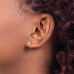 14K White Gold Lab Grown Diamond Post Earrings