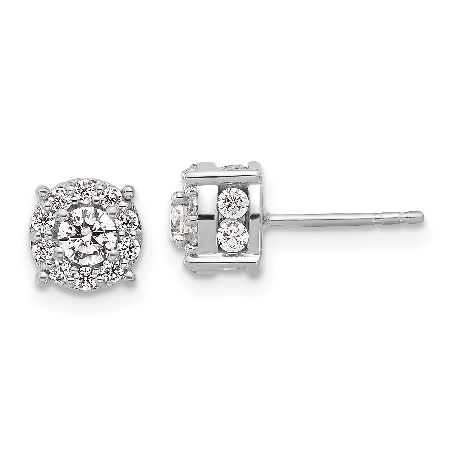 10K White Gold Lab Grown Diamond Fashion Earrings