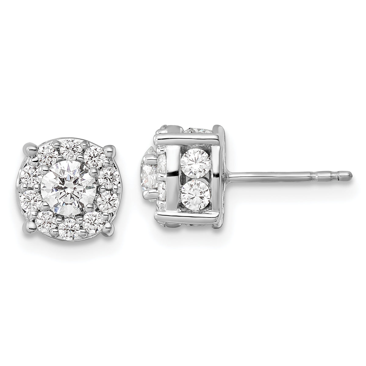10K White Gold Lab Grown Diamond Fashion Earrings