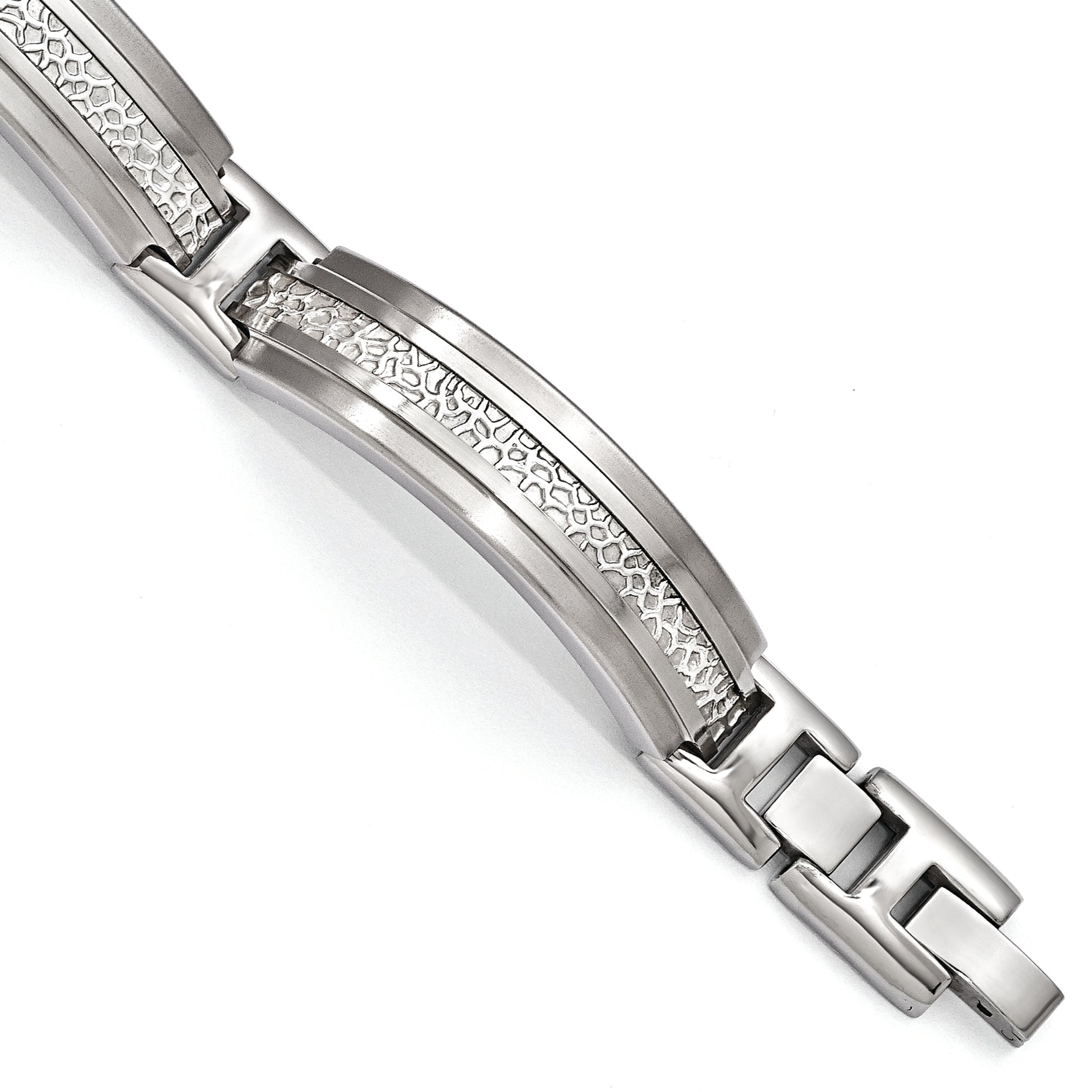 Edward Mirell Titanium & Sterling Silver Brushed & Polished  Bracelet