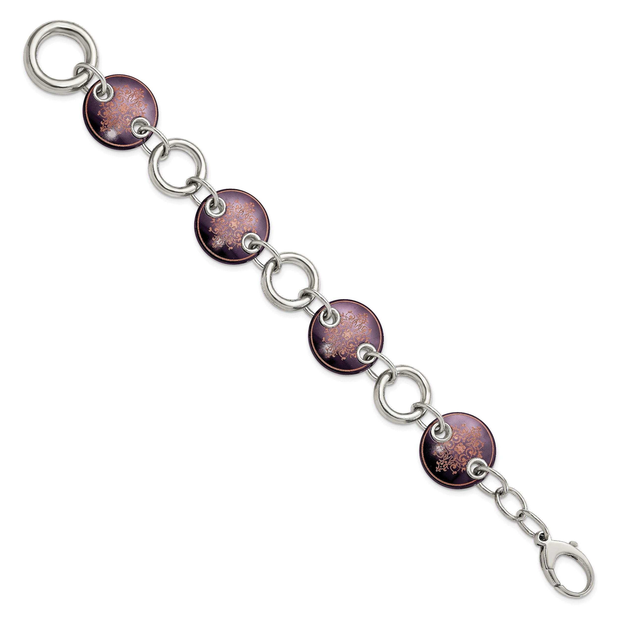 Edward Mirell Black Ti & Sterling Silver Anodized Copper Color Bracelet Secondary image