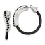 Edward Mirell Black Ti Cable and Sterling Silver with Black Spinel Hoop Earrings