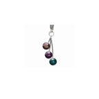 Black Titanium & Sterling Silver Fancy Necklace with Multi-Color Anodized Finish