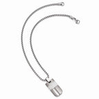 Sophia Jewelers Titanium & Sterling Hammered Pendant Necklace Polished Gift Ready