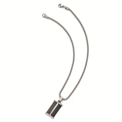 Edward Mirell Black Ti & Stainless Steel Necklace