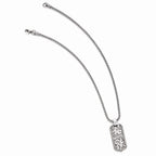Sophia Jewelers Titanium Dog Tag Necklace with Modern Casted Design