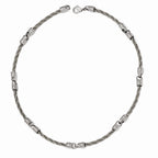 Titanium Men's Necklace with Polished & Brushed Finish Gift Ready