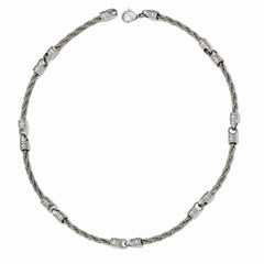 Titanium Men's Necklace with Polished & Brushed Finish Gift Ready