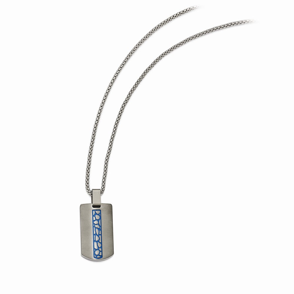 Edward Mirell Titanium Blue Anodized Elegant Necklace Gift Ready