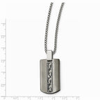 Edward Mirell Titianium & Black Ti Brushed & Polished Necklace