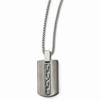 Titanium Polished & Brushed Necklace with Pendant Gift Ready