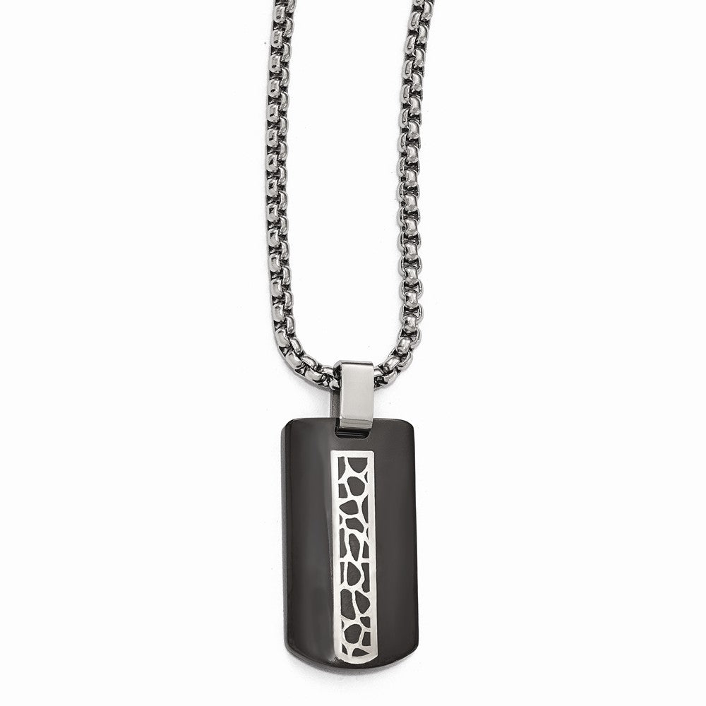 Edward Mirell Black Ti & Sterling Silver Cobblestone Necklace