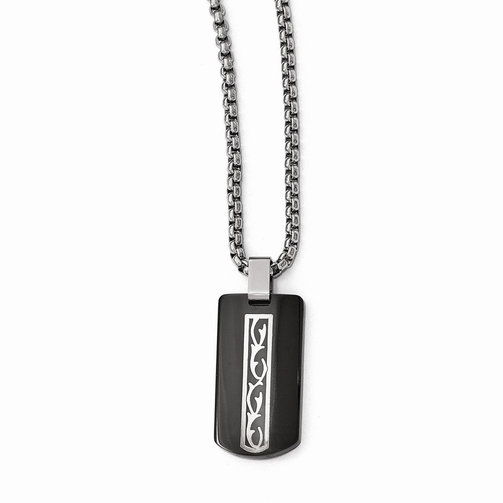 Edward Mirell Titanium Sterling Thorn Necklace Two-Tone Unisex Gift Ready