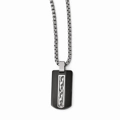Edward Mirell Titanium Sterling Thorn Necklace Two-Tone Unisex Gift Ready