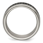Edward Mirell Titanium Blue Anodized 8mm Wedding Band  Engravable Elegance