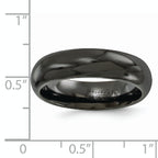 Sophia Jewelers Titanium Wedding Band with Polished Domed Design
