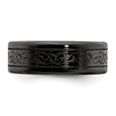 Sophia Jewelers Titanium Wedding Band with Engravable Flat Design - 7.5