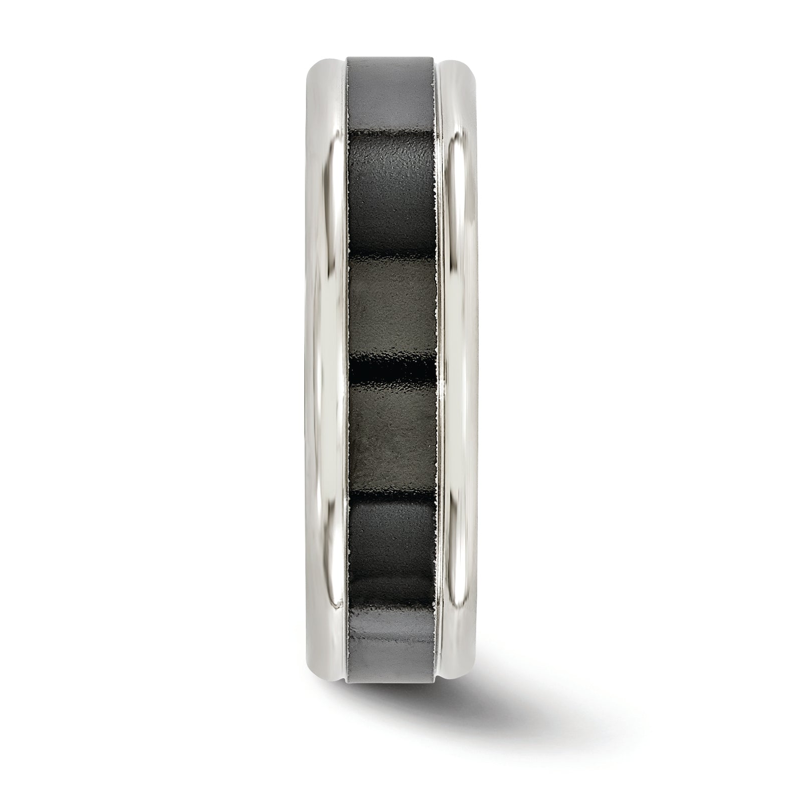 Edward Mirell Titanium Black Ti Grey Edges 6.5mm Band