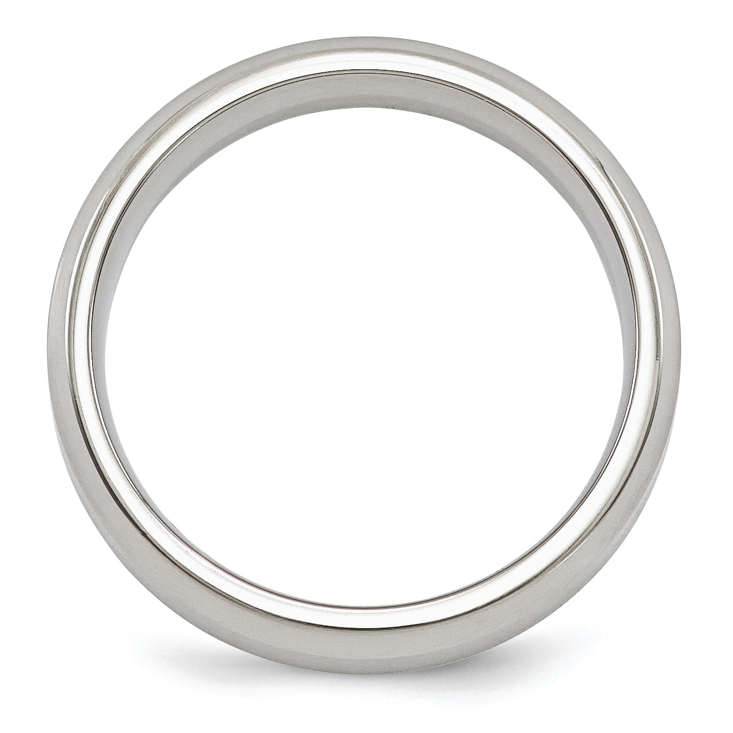 Edward Mirell Titanium Brushed & Polished Beveled 6mm Band