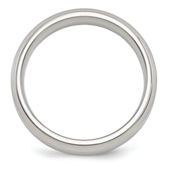 Sophia Titanium Wedding Band with Brushed Finish and Beveled Edge - 7