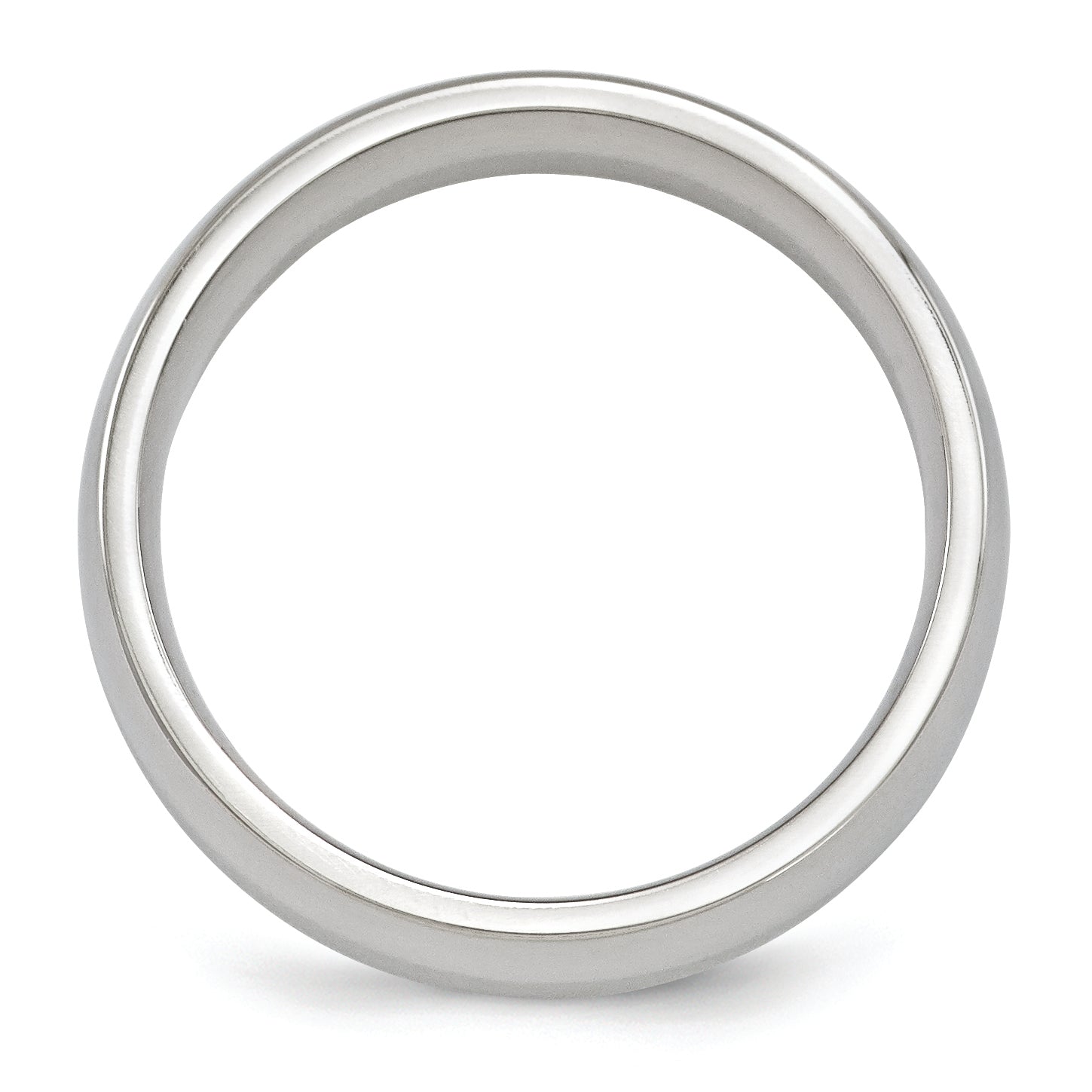 Titanium Wedding Band with Polished Finish and Engravable Design
