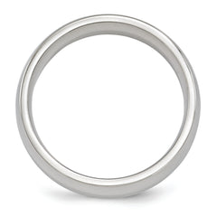 Titanium Wedding Band with Polished Finish and Engravable Design