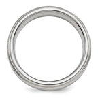 Titanium Wedding Band with Polished Brushed Finish and Engravable Elegance