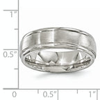 Titanium Wedding Band with Polished Brushed Finish and Engravable Elegance