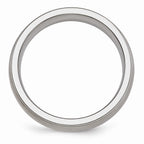 Titanium Milgrain Wedding Band with Brushed Polished Finish Engravable