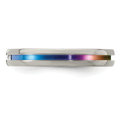 Edward Mirell Titanium White Sapphire Multicolored Anodized 4mm Band